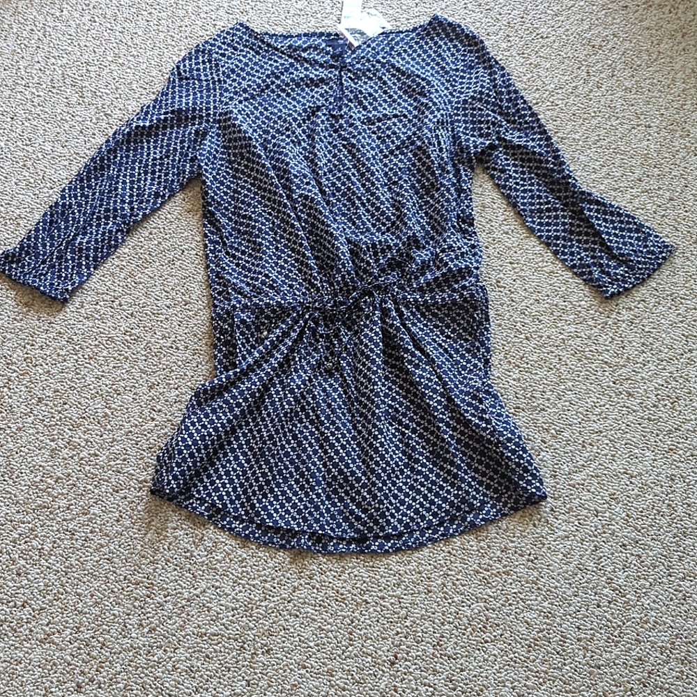 NWT GAP BEACH Coverup, navy and white.  Size M